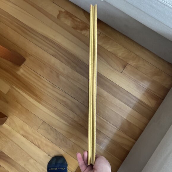 VTG Golden Framed Needlepoint Wall Art Picture Flowers In Tea pot 18*” x 14” - Picture 15 of 16